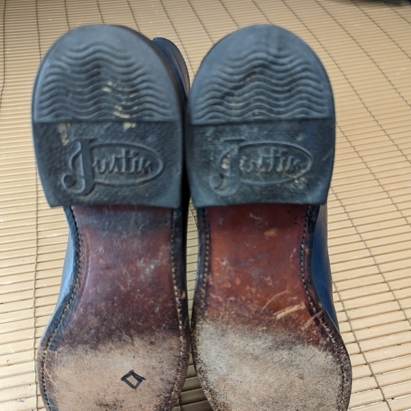 Justin Boots Roper Blue Gray Leather Cowgirl Boots Women’s Size 5 1/2 B L3414 - Picture 10 of 10